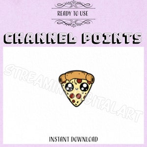 Chibi Pizza Emote Set | Cute Kawaii Slice Emoji | Multiple Sizes for Emotes, Channel Points, Sub Badges | PNG Zip