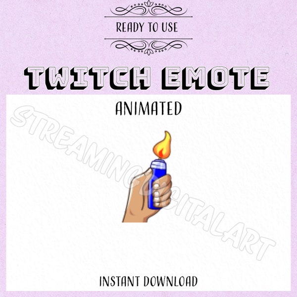 Animated Concert Lighter Emote - GIF Set in 112x112, 56x56, 28x28 - Light Up Your Twitch Chat in Rhythm!