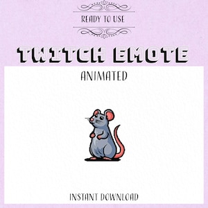 Dancing Rat Animated Emote GIF Pack - 4 Sizes for Twitch & Beyond - Instant Download!