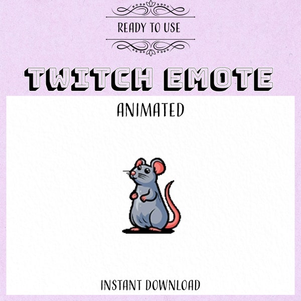 Dancing Rat Animated Emote GIF Pack - 4 Sizes for Twitch & Beyond - Instant Download!