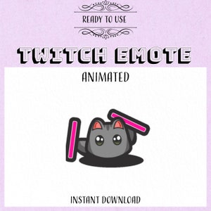 Tanzende Katze mit Leuchtstäben Animiertes Emote - GIF-Bundle (112x112, 56x56, 28x28) - Bring Katzenspaß in deinen Twitch Chat!