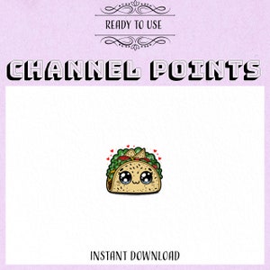 Kawaii Taco Twitch Channel Point Image - Instant Download!