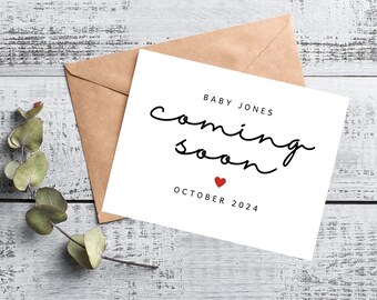 Customized Pregnancy Announcement Card | Pregnancy Cards | Announce Pregnancy Card | Personalized Pregnancy Card | Baby Announcement Card