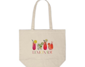 Lemonade Drinks Tote Shopping Bag | Perfect Beach Bag | Baby Shower Gift | Summer Canvas Bag For Her | Bff Gift tote Bag | Gf Birthday Gift