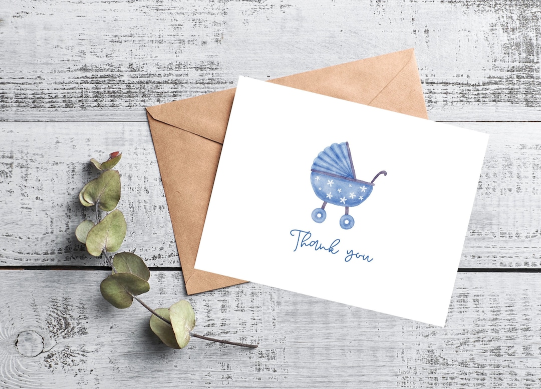 Baby Shower Thank You Cards Set of 10/20 Baby Thank You Cards Baby Boy ...