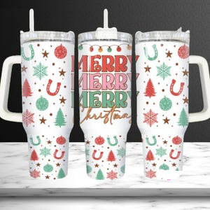 Western Christmas 40oz Tumbler, Retro Country Girl Christmas Cup, Tumbler With Handle And Straw, Cowgirl Gift