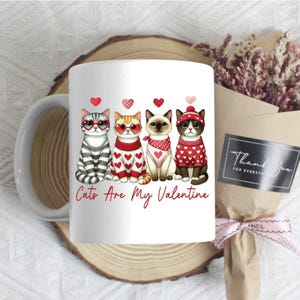 Valentine Cat Mug: Funny Cat Lover Coffee Cup