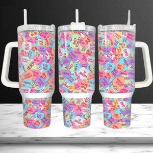 Anti-Valentine&#39;s Day Candy Heart 40oz Tumbler