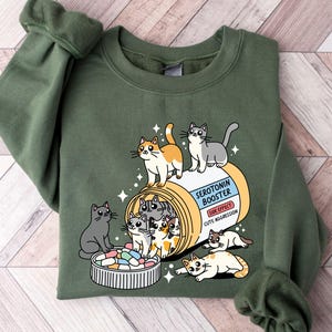 Antidepressant Cat Sweatshirt, Cat Mom Sweater,Funny Cat Hoodie,Cat Lover Gift,Therapist Sweater,Cat Owner Gift,Mental Health Matter Sweater