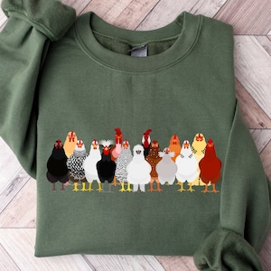 Chicken Sweatshirt, Mothers Day Chicken Sweatshirt, Women Chicken Sweatshirt, Love Chickens, Animal Sweatshirt, Funny Farmer Farm Hoodie