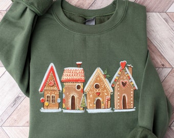 Christmas Sweatshirt, Gingerbread House Sweatshirt, House Hunters Sweatshirt, Holiday Shirt, Christmas Gift, Christmas Party Shirt, Xmas Tee
