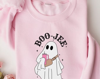Halloween Ghost Sweatshirt, Boo Jee Shirt, Boo Shirt, Spooky Ghost Hoodie, Spooky Season Ghost Sweater, Spooky Vibes Shirt, Halloween Gifts