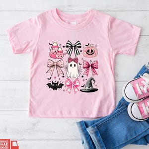 Halloween Toddler Shirt: Pumpkin Ghost Coquette Tee