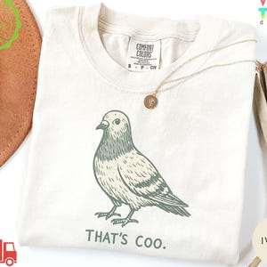 Comfort Colors® Vintage Pigeon Graphic Tee For Men Women That’s Coo Punny Shirt