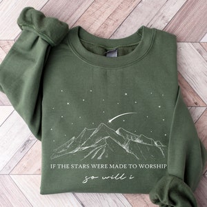 If The Stars Were Made To Worship Sweatshirt, Women's Sweatshirt, Christian Sweatshirt, Religious Gift, Gift For Christian, Faith Sweatshirt