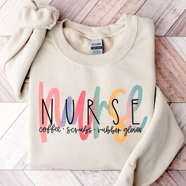 Nurse Sweatshirt, Coffee Scrubs Rubber Gloves Sweatshirt, Nurse Life Hoodie, Nurse Definition Sweatshirt, Nursing School Hoodie, Nurse Gift