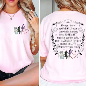 Salt Rosemary Lavender Love Shirt, Witchy Halloween Tee