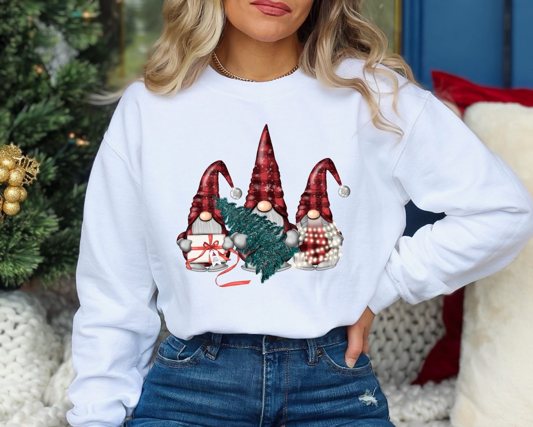 Christmas Seweatshirt, Pilgrim Gnome Sweatshirt,gift Gnomes Christmas ...