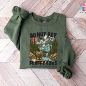 Sudadera "No acaricies a las vacas esponjosas", sudadera con capucha extragrande de Parques Nacionales imagen 2