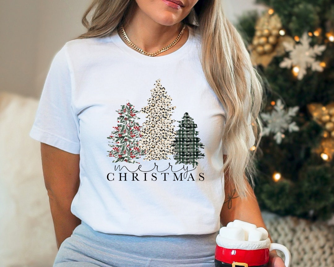 Christmas Shirt, Merry Christmas Shirt, Christmas Tree Shirt, Women' S