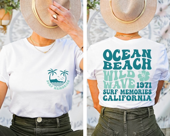 Tシャツ・カットソー SUMMER BEACH COLLAGE GRAPHIC HALF TEE Tropical Beach Shirt | Surfer Graphic Tee | Summer Vibes