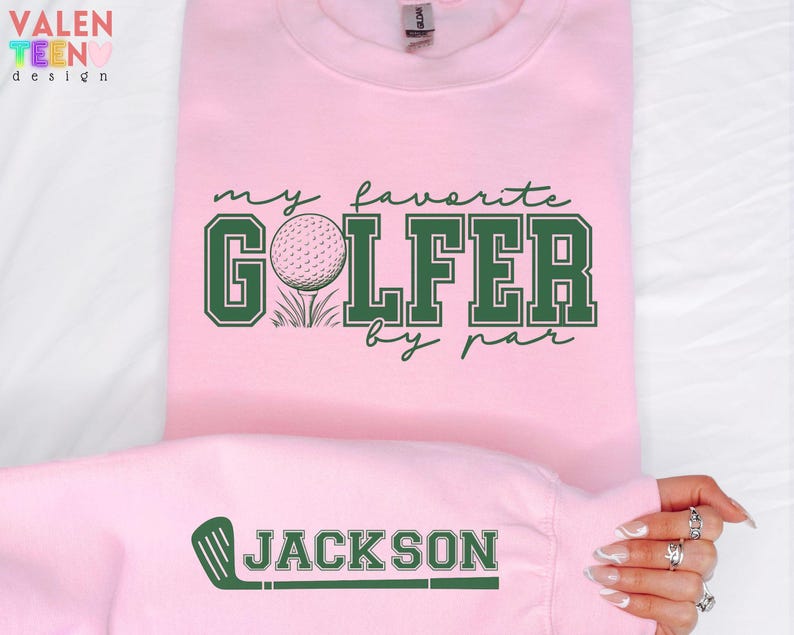 Sudadera personalizada Golf Mama, Mi golfista favorito por par imagen 3