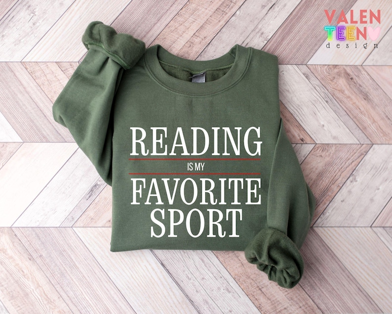 Reading is My Favorite Sport Sweatshirt, Booklover Gift image 3
