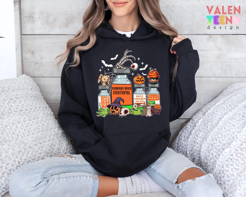 Halloween Nurse Sweatshirt, Spooky Season Witches Nursing Hoodie image 6