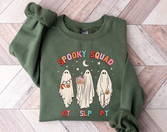 Spooky Squad Therapist Sweatshirt, OT SLP PT, Rehab Crew