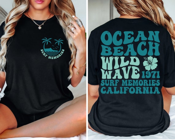 Tシャツ・カットソー SUMMER BEACH COLLAGE GRAPHIC HALF TEE Tropical Beach Shirt | Surfer Graphic Tee | Summer Vibes