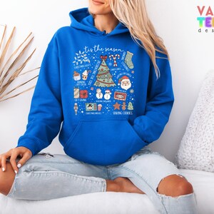 Retro Christmas Sweatshirt, Holiday Doodles bild 4