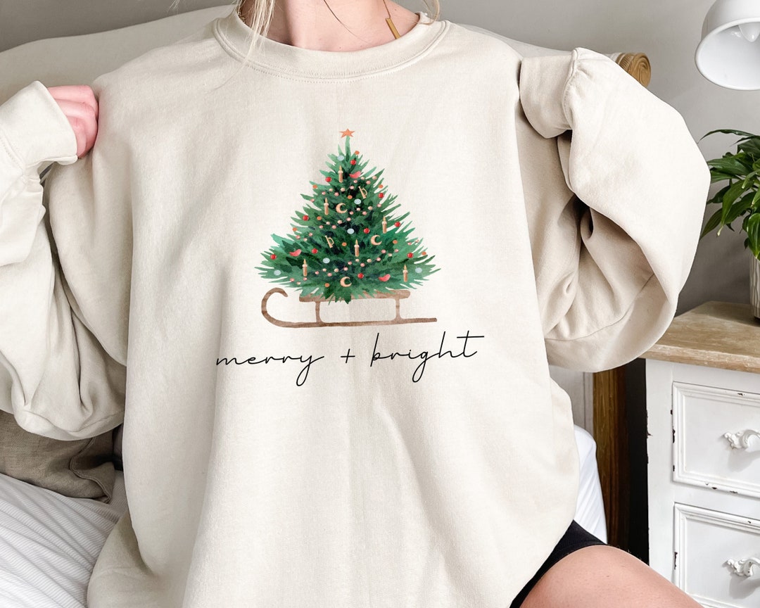 Merry and Bright Cropped Sweatshirt