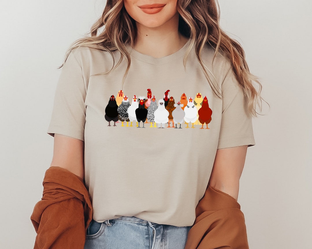 Chicken Shirt, Women Chicken Shirt, Love Chickens, Animal Shirt ...
