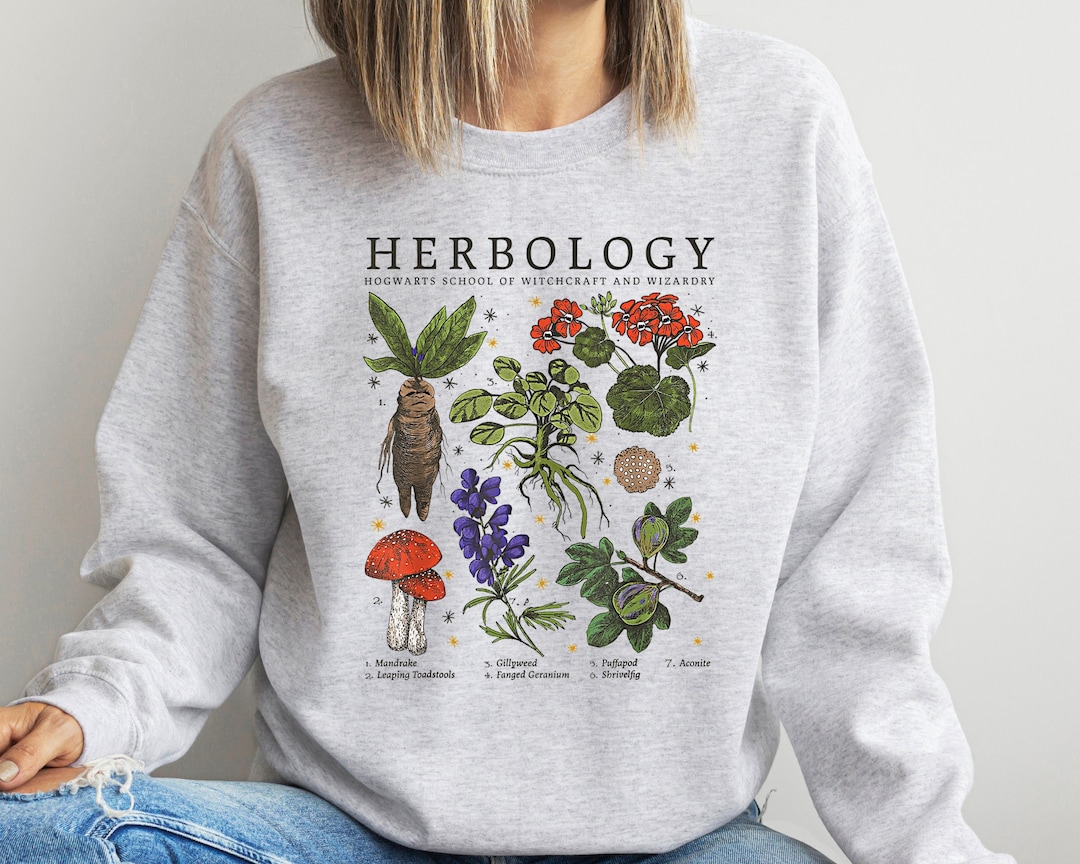 Herbology Plants Sweatshirt, Herbology Sweatshirt, Gift for Plant Lover, Botanical, Plant Lover