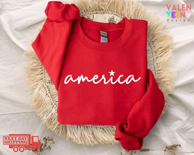 America Sweatshirt: Patriotic 4th of July Hoodie