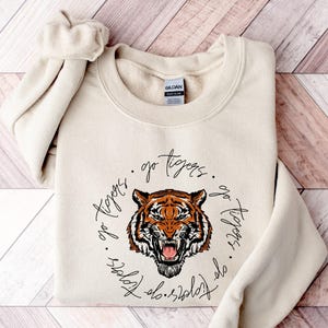 Go Tiger Sweatshirt, Game Day Team Spirit Hoodie