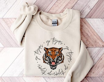 Go Tiger Sweatshirt, Game Day Team Spirit Hoodie