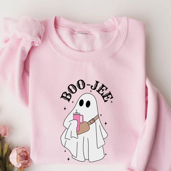 Halloween Ghost Sweatshirt, Spooky Season Sweater, Boo Jee Shirt