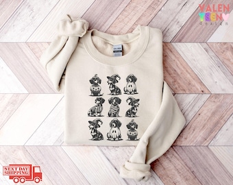 Dachshund Halloween Sweatshirt, Wiener Dog Mom Crewneck