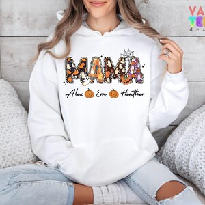 Sudadera personalizada de Halloween para mamá, suéter espeluznante para mamá imagen 5