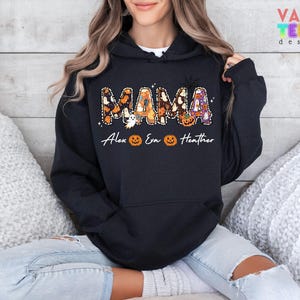 Sudadera personalizada de Halloween para mamá, suéter espeluznante para mamá imagen 6