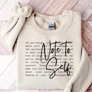 Note To Self Sweatshirt, Motivational Sweatshirt, Aesthetic Be Kind,  Mental Health Matters, Therapy Sweatshirt, Feelings Shirt