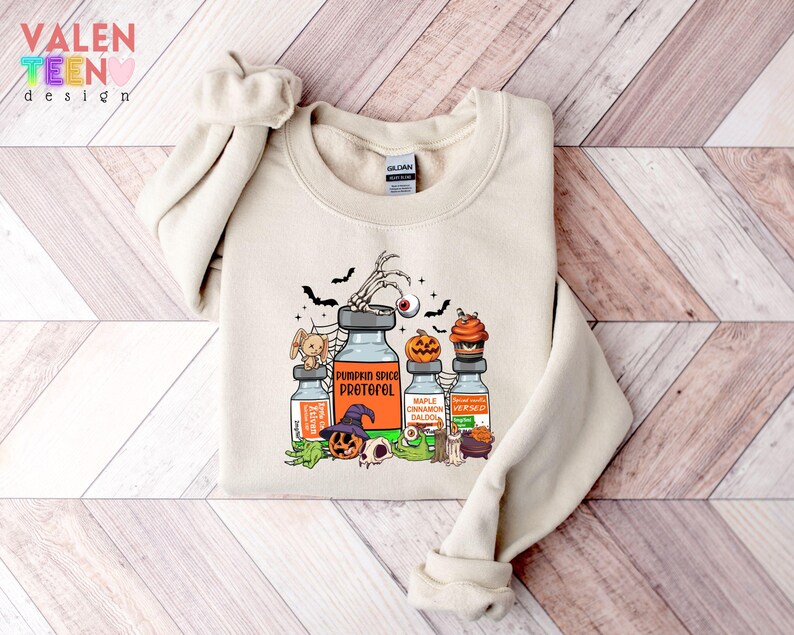 Halloween Nurse Sweatshirt, Spooky Season Witches Nursing Hoodie image 2