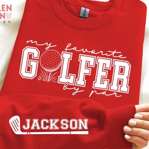 Sudadera personalizada Golf Mama, Mi golfista favorito por par imagen 4
