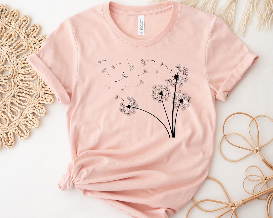 Dandelion Shirt, Windflower Tee, Inspirational Shirt, Meditation Gift ...