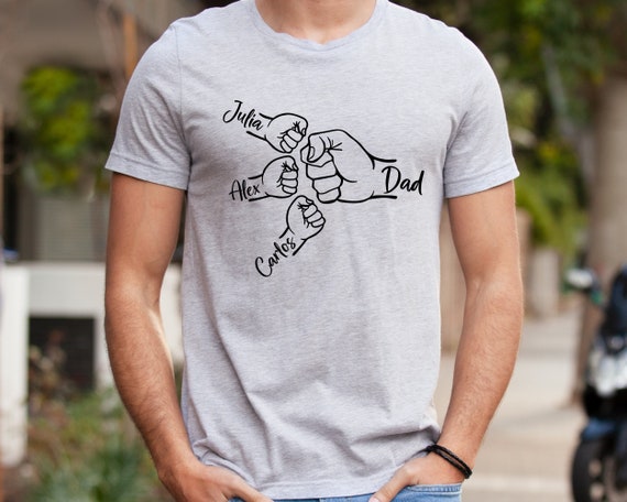 Custom Fist Bump Dad Shirt, Personalized Father's Day Gift