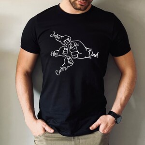 Custom Fist Bump Dad Shirt, Personalized Father's Day Gift image 3