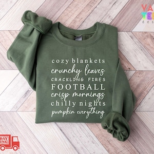 Cozy Season Graphic Sweatshirt - Fall Crewneck Hoodie image 1