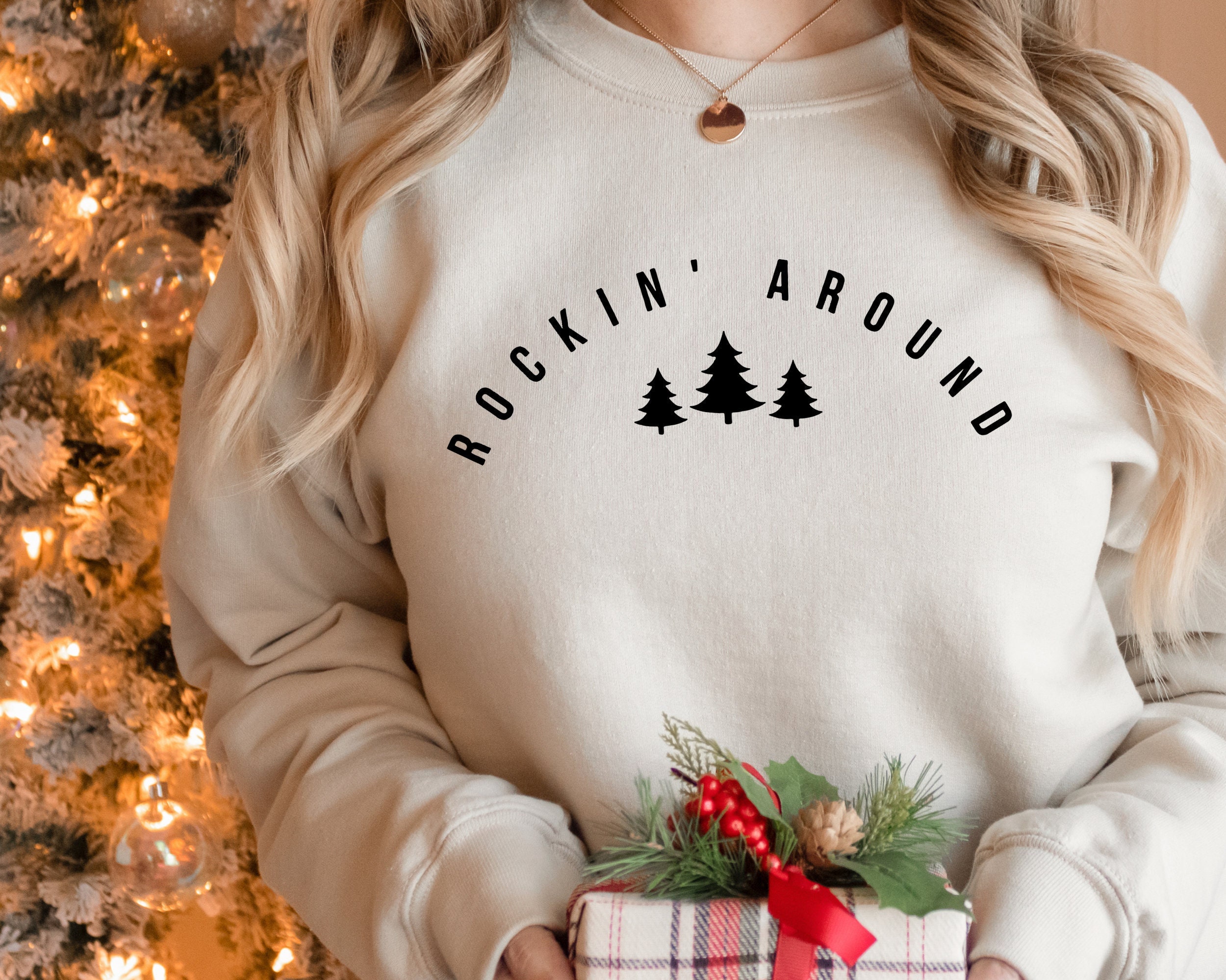 Rockin around the christmas tree sweatshirt new arrivals