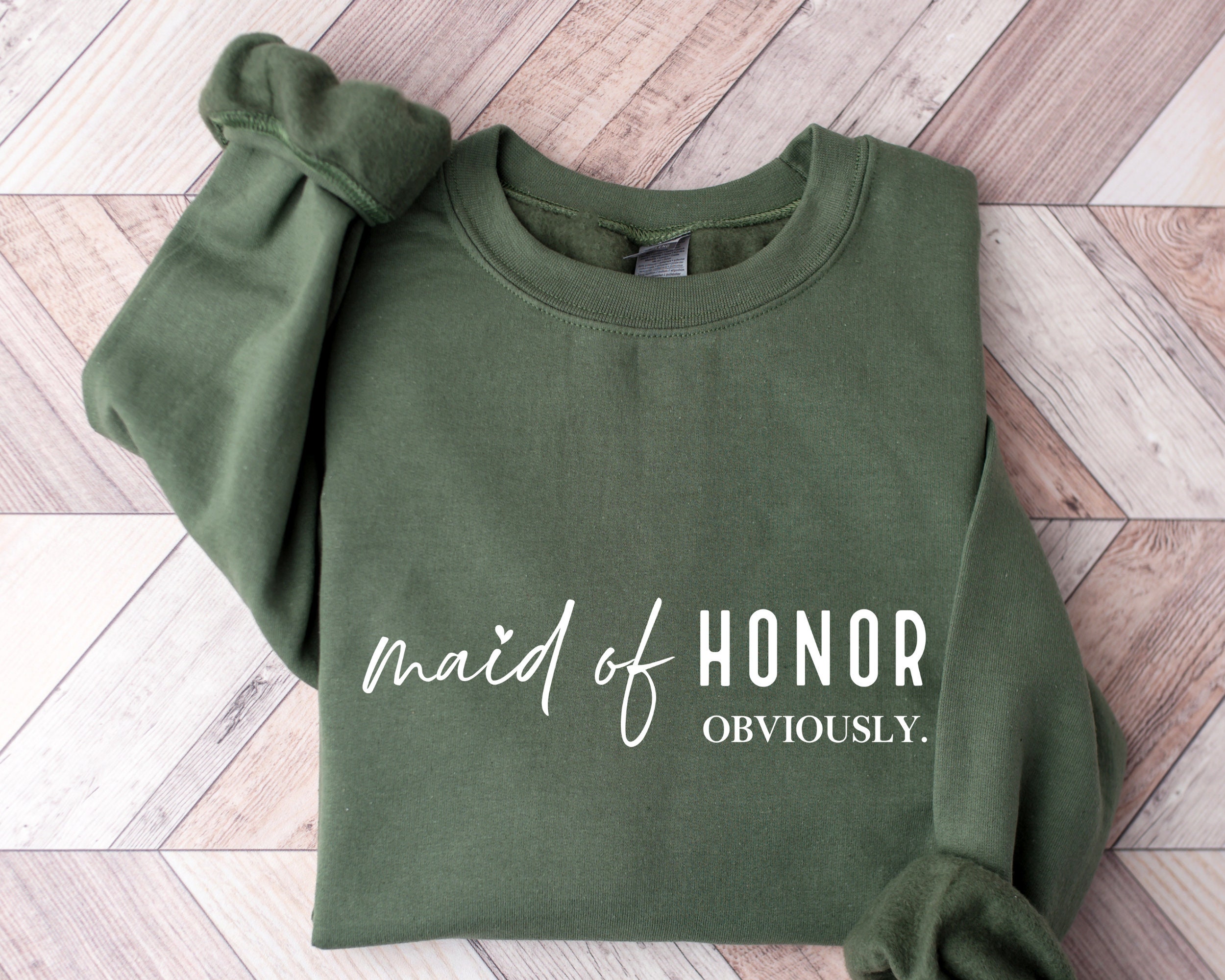 Maid of Honor Sweatshirt, Maid of Honor Obviously, Bridesmaid Gift, Bridesmaid Tee, Bridesmaid, Bridal Gifts, Wedding Gift, Wedding Sweater